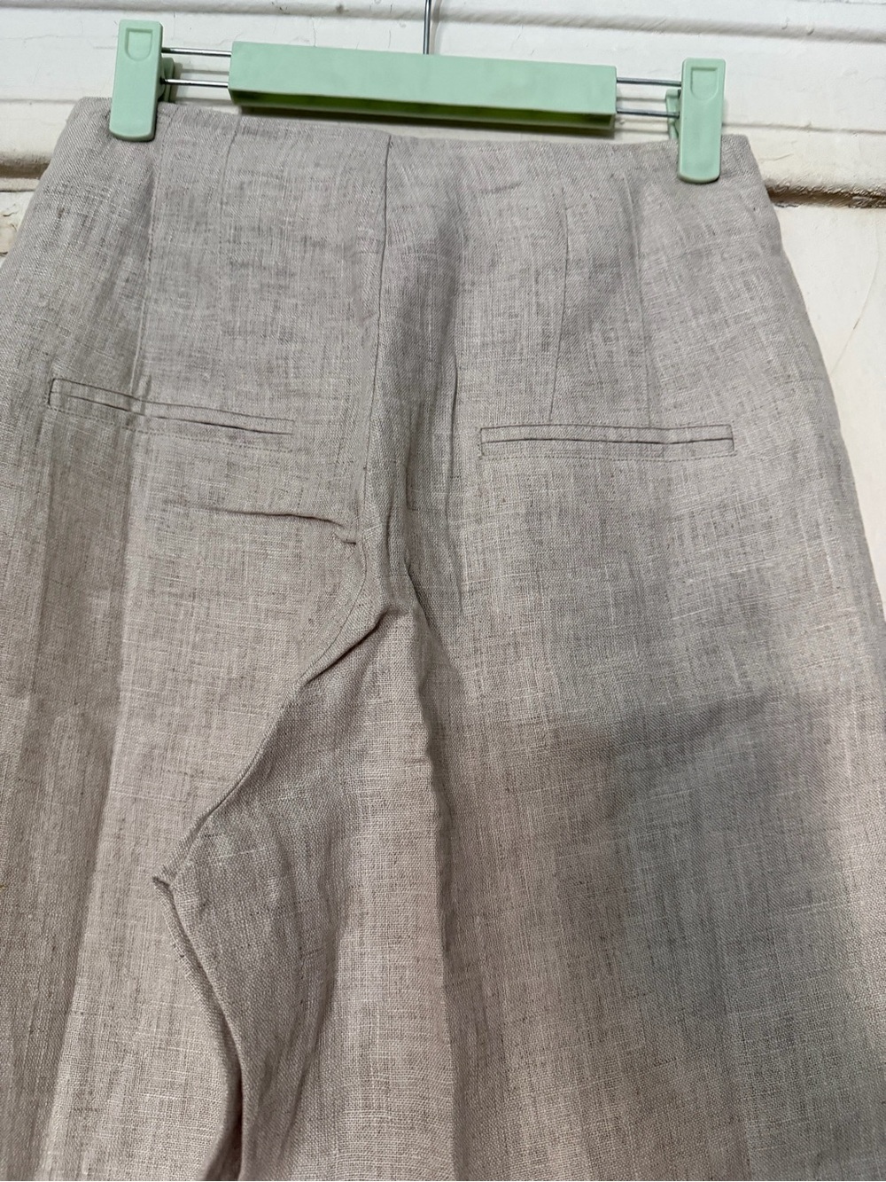 Faithfull the Brand Wide-Leg Linen Pants in Light Taupe - Picture 6 of 6